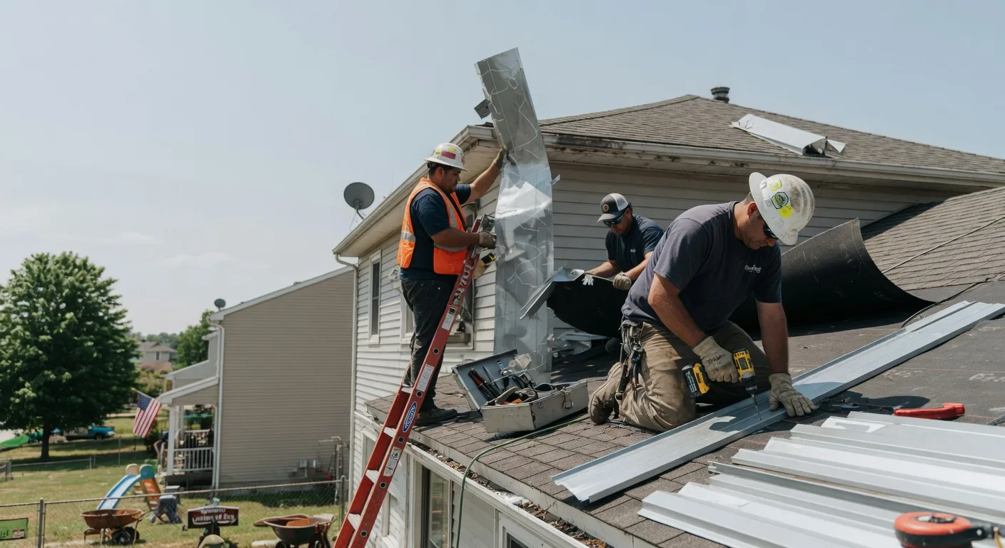 Storm Damage Metal Roof Repair in Greensburg, KS
